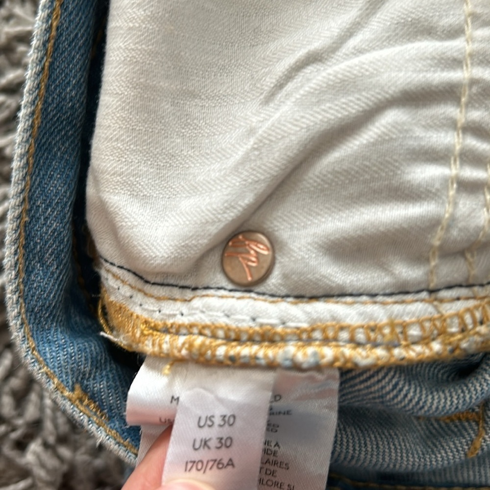 Free People We The Free Maggie Straight Jean in Light Stone Size 30 - Picture 10 of 16